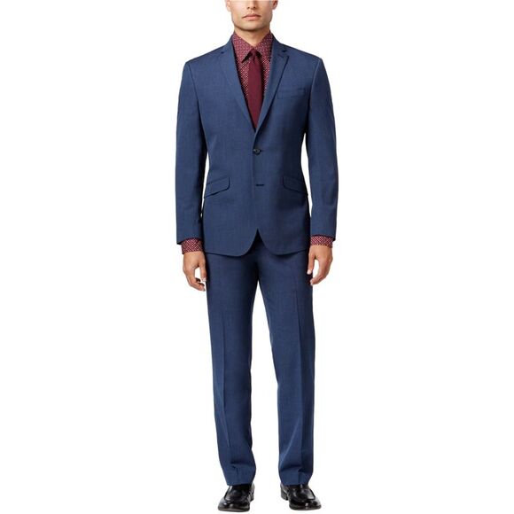 Kenneth Cole Mens Pindot Formal Tuxedo, Blue, NWT